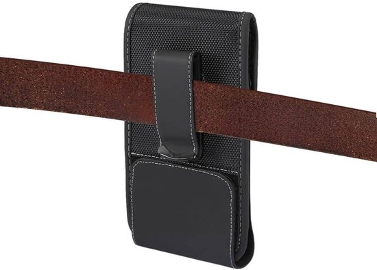 New Style Nylon Belt Holster with Swivel Metal Clip voor Intex Aqua Trend Lite SIM TD-LTE - Black — afbeelding 3
