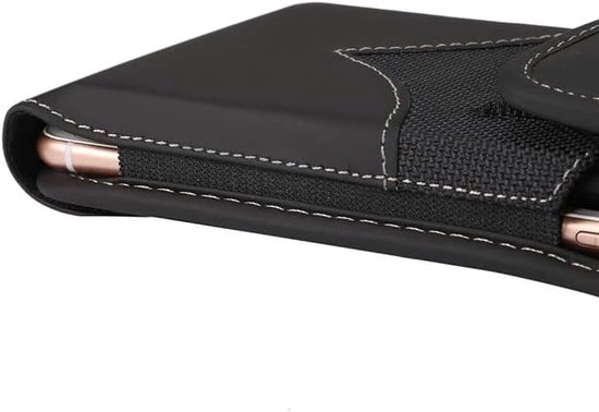 New Style Nylon Belt Holster with Swivel Metal Clip voor Intex Aqua Trend Lite SIM TD-LTE - Black — afbeelding 5