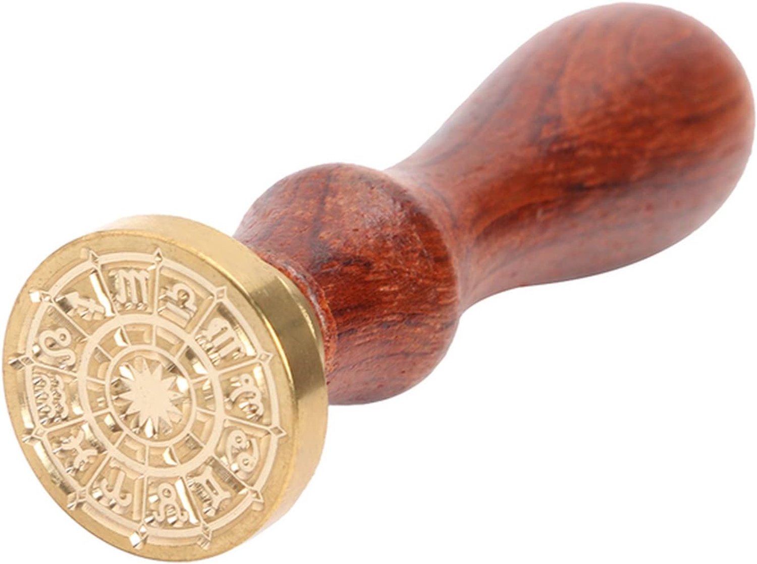 Houten Lakzegel Stempel Houten Handvat Antieke Sealing Wax Postzegels Ancient Craft Wax Seal Stempel Decor Groet Verjaardag Bruiloft Uitnodiging Afdichting Zegels Lakzegel Stempel Set (Size : Chocola