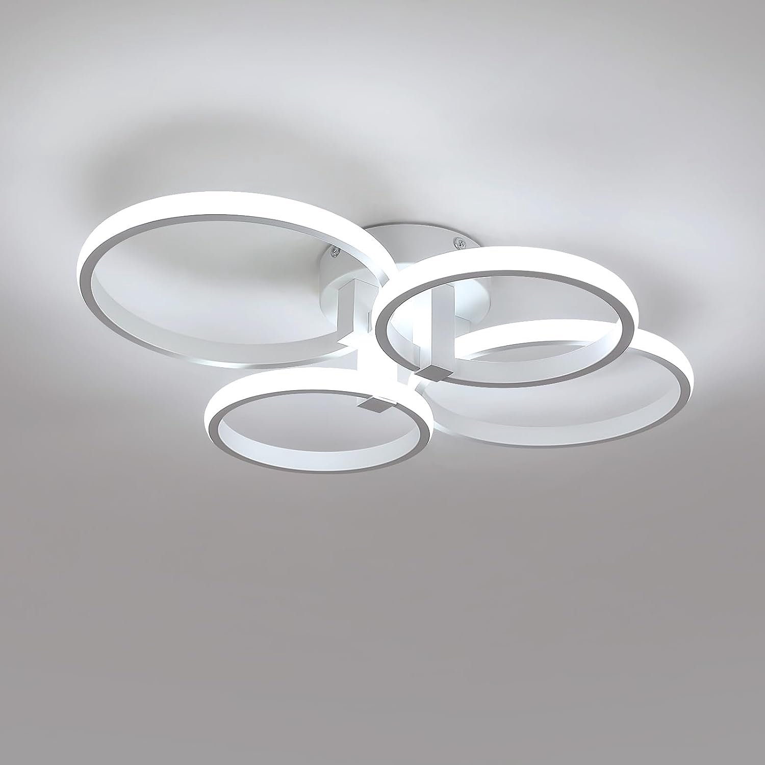 Riserva Modern Eenvoudig - Plafondlamp - Wit - 56W LED - 6500K Koud Wit Licht - Woonkamer & Slaapkamer