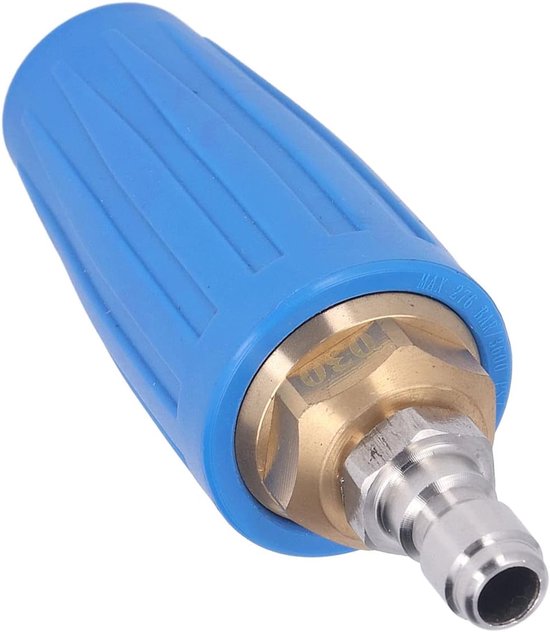Hogedrukreiniger, efficiënt turbomondstuk van messing, roestvrij staal, keramiek, 3600 psi, 3,0 GPM, 1/4 inch, voor professionele reiniging — afbeelding 3