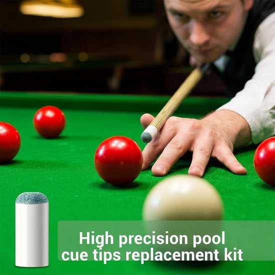 52-delige Pool Cue Tips Set voor Snooker en Biljart - Slip-on Tips zonder Lijm of Gereedschap, Geschikt voor 12mm Stokken — afbeelding 4