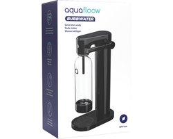 Aquafloow Sodawatermaker - frisdrankmakers - set met waterfles 800ml - voor bereiden van zelfgemaakte dranken, water verzadigd met CO2 - zwart