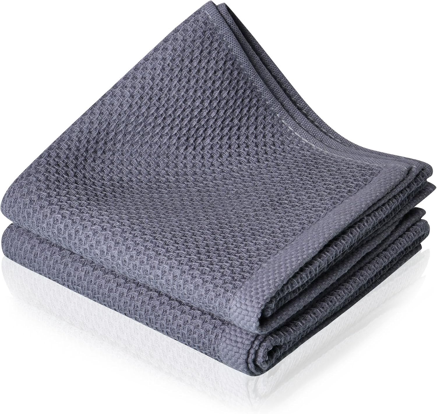 Premium Microfibre Doekjes voor Badkamer, Keuken, Kantoor en Auto - Herbruikbare Wafelstructuur, Set van 2