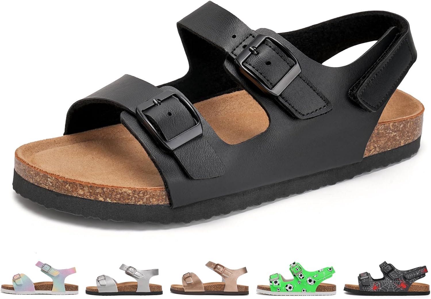 Torotto Children's Sandals for Boys with Cork Sandal, Adjustable Buckle Shocks, Non-Slip for Indoor and Outdoor Use - ShopVlot