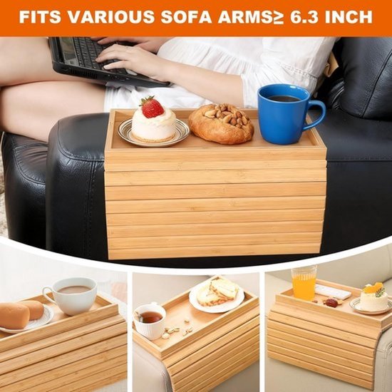 Universele sofa-armleuningorganizer - met dienblad voor afstandsbediening en kleine voorwerpen — afbeelding 2