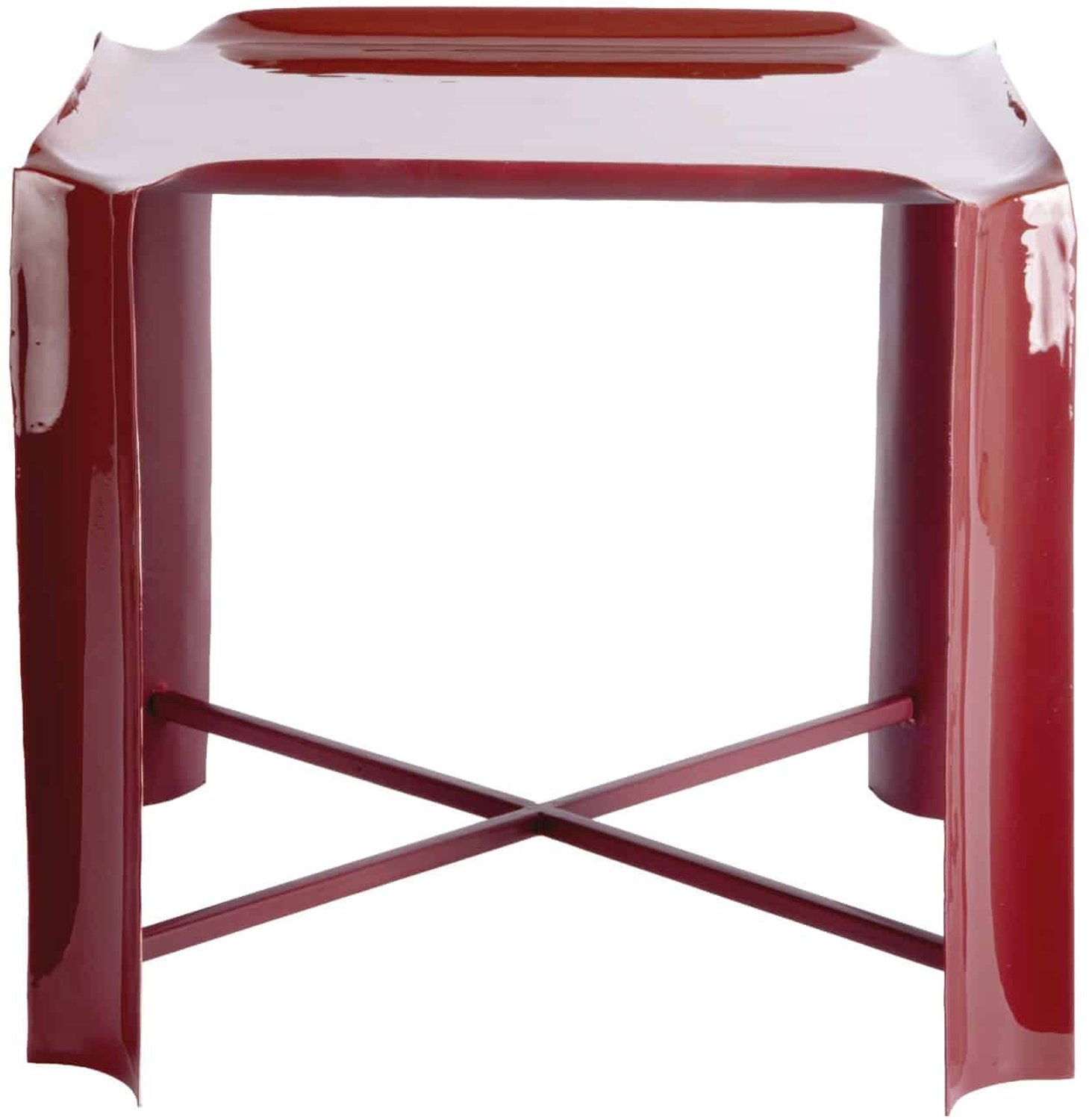 Leitmotiv Bijzettafel Cadiz - Bordeauxrood - 41x41x41cm - Scandinavisch