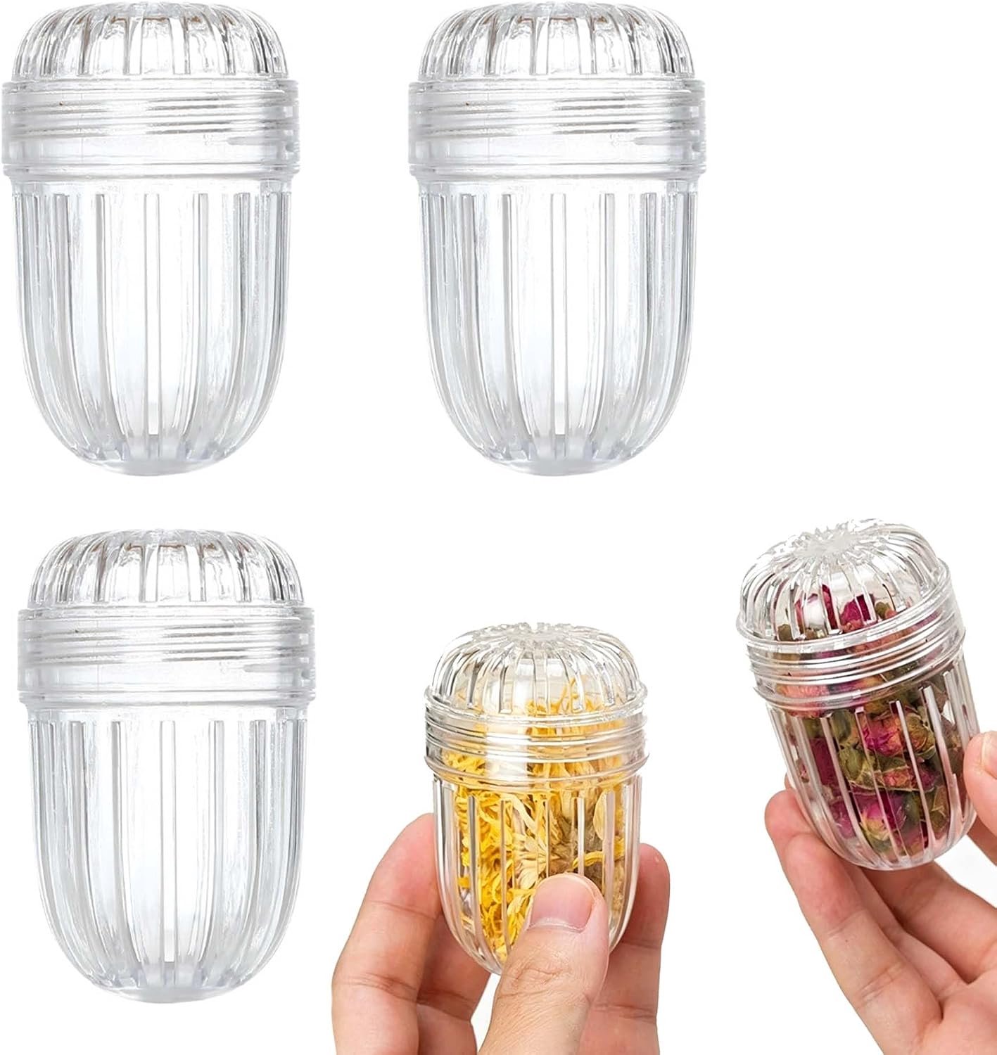 duoyif Transparante theebal, fruitinfuser met brede opening, 3 stuks - ShopVlot