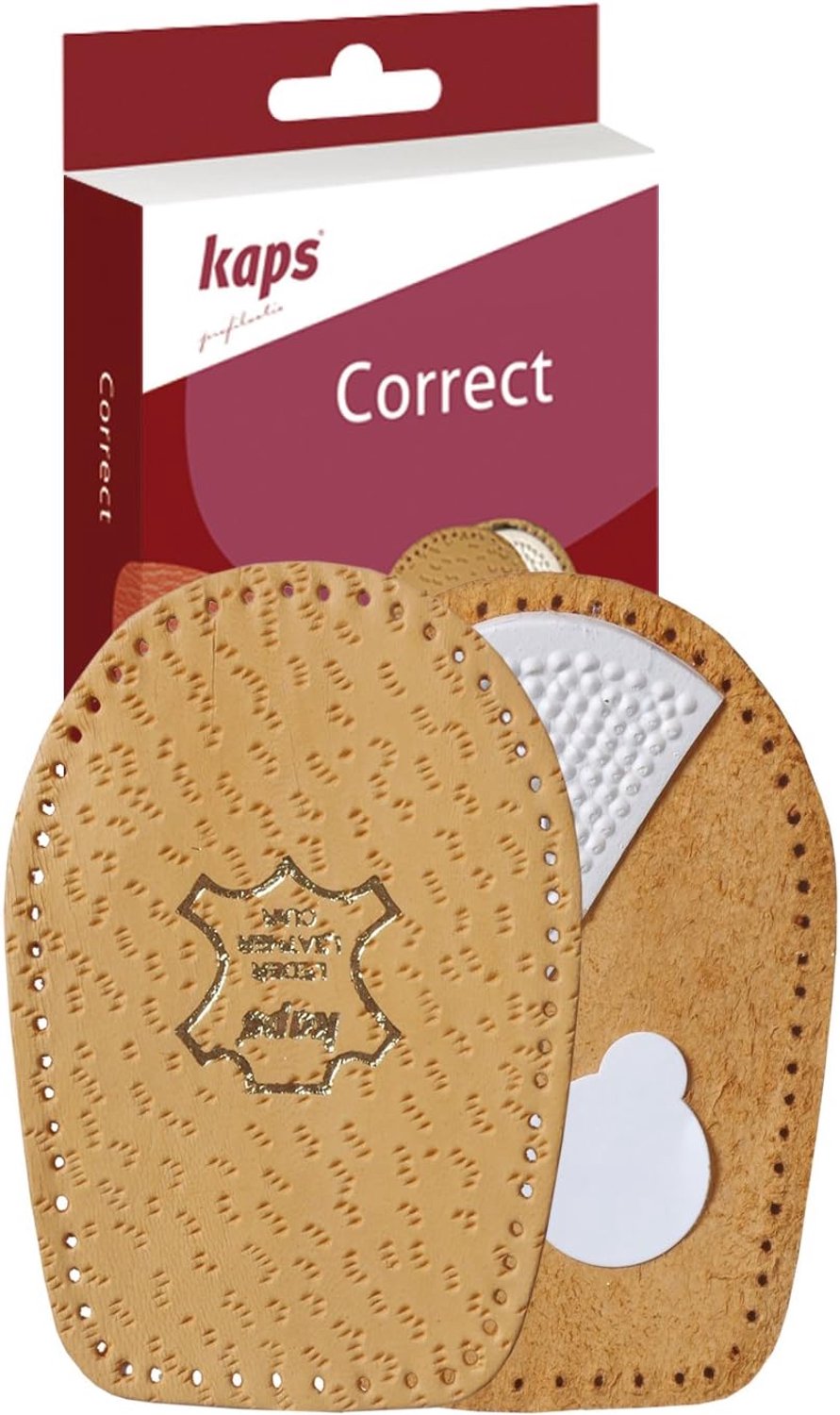Leather Heel Cups Metatarsus Valgus and Varus for Men and Women - Correct Leather Orthopedic Shoe Heel Pads - Correct Foot Position (41-43 EUR / M7-9