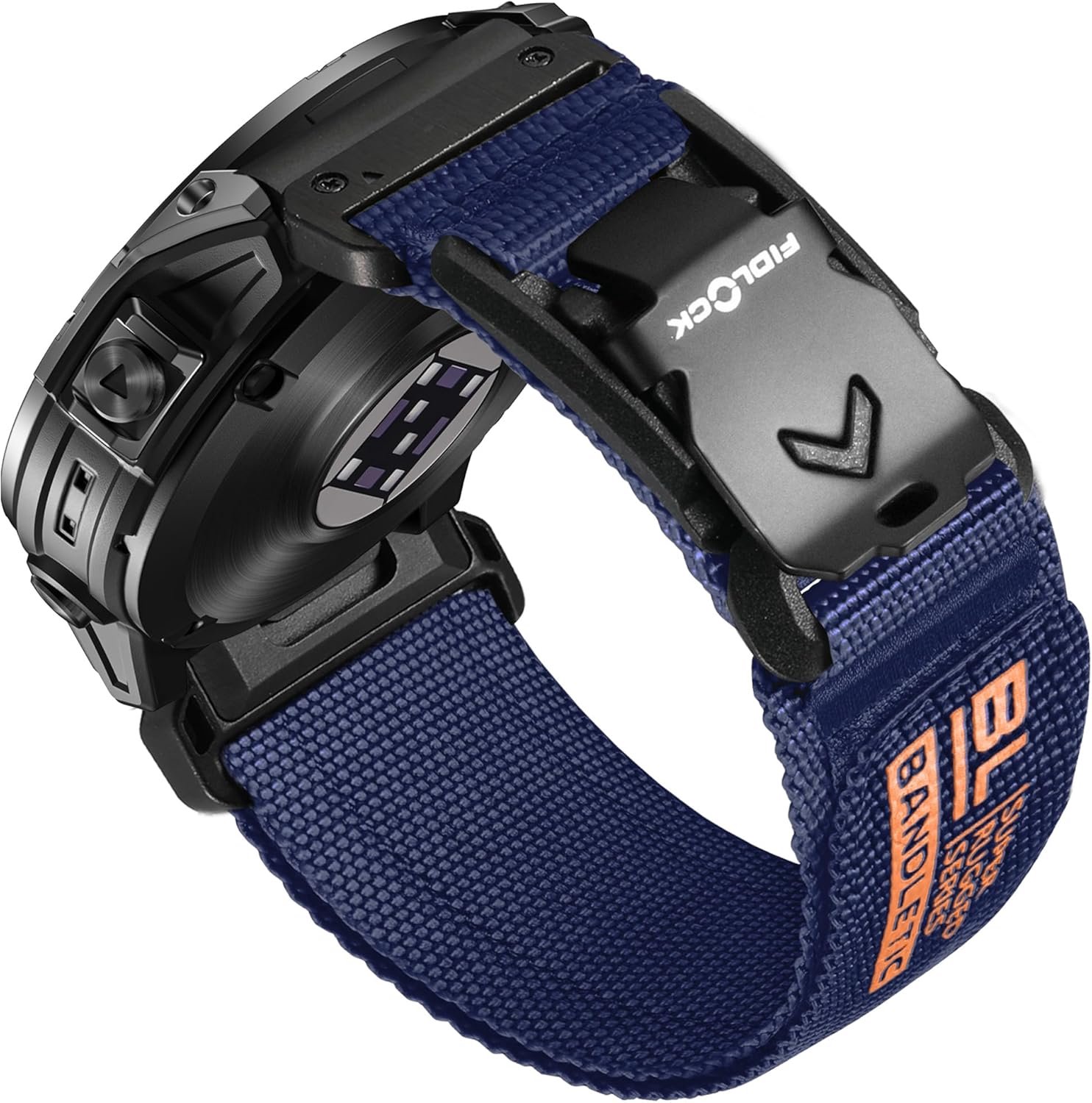 Bandletic Rugged Nylon Compatible with Garmin Easy Fit 22mm Watch Strap, Soft Strap with Magnetic Fidlock V Buckle for - ShopVlot