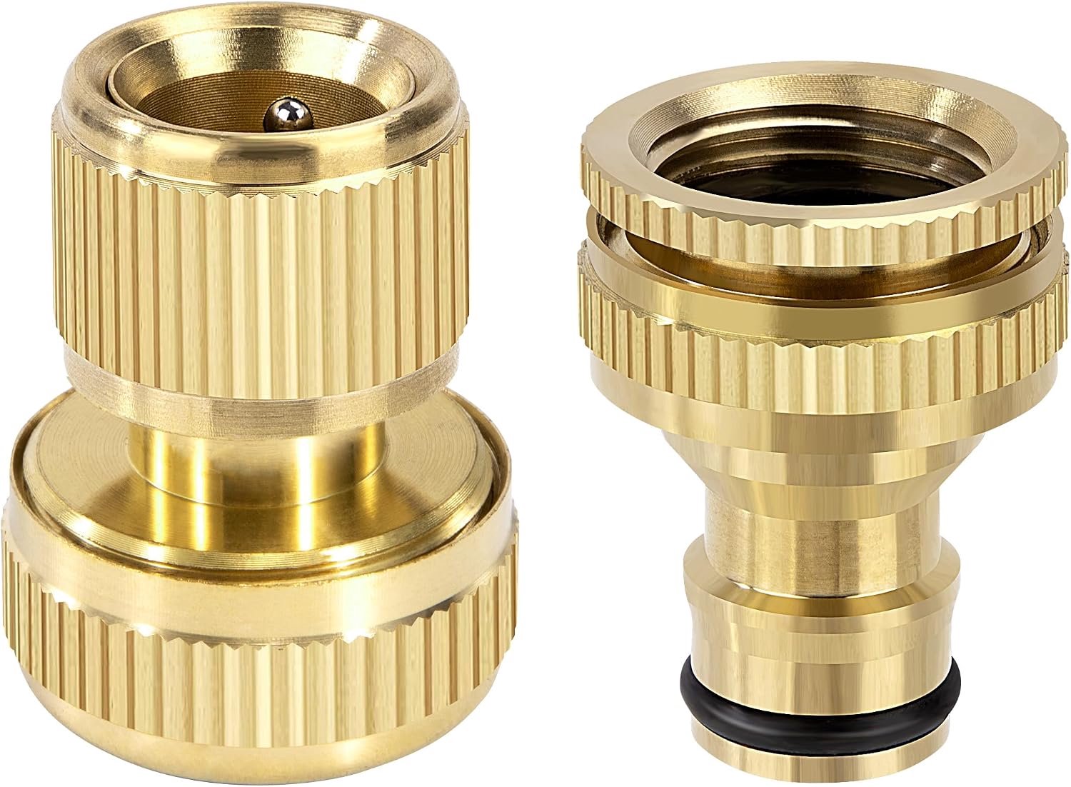 2 stuks 1/2 inch en 3/4 inch messing tuinslang snelkoppeling, kraanaansluiting met waterdraad, tuin, inclusief 1 stuk - ShopVlot