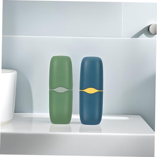 3 Stuks Mondwater beker tandpasta - plastic tandenborstelhouder Tandenborstelbekers tandenborstel etui draagbare tandenborstelhouder reizen tand beker Tandenborstelkast p.p — afbeelding 5