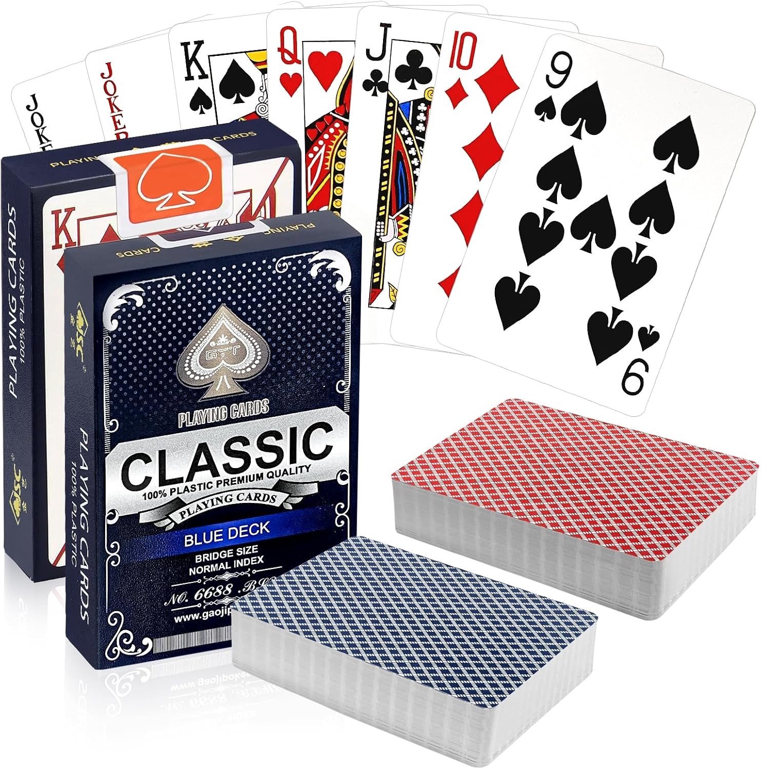 Speelkaarten van kunststof - Set van 2 - Duurzaam, Waterbestendig en Geschikt voor Spelletjes