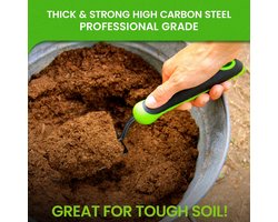 Garden Guru Heavy Duty tuintroffel handschop voor tuinieren - sterk koolstofstaal - roestbestendig - ergonomische grip - perfect troffel tuingereedsch