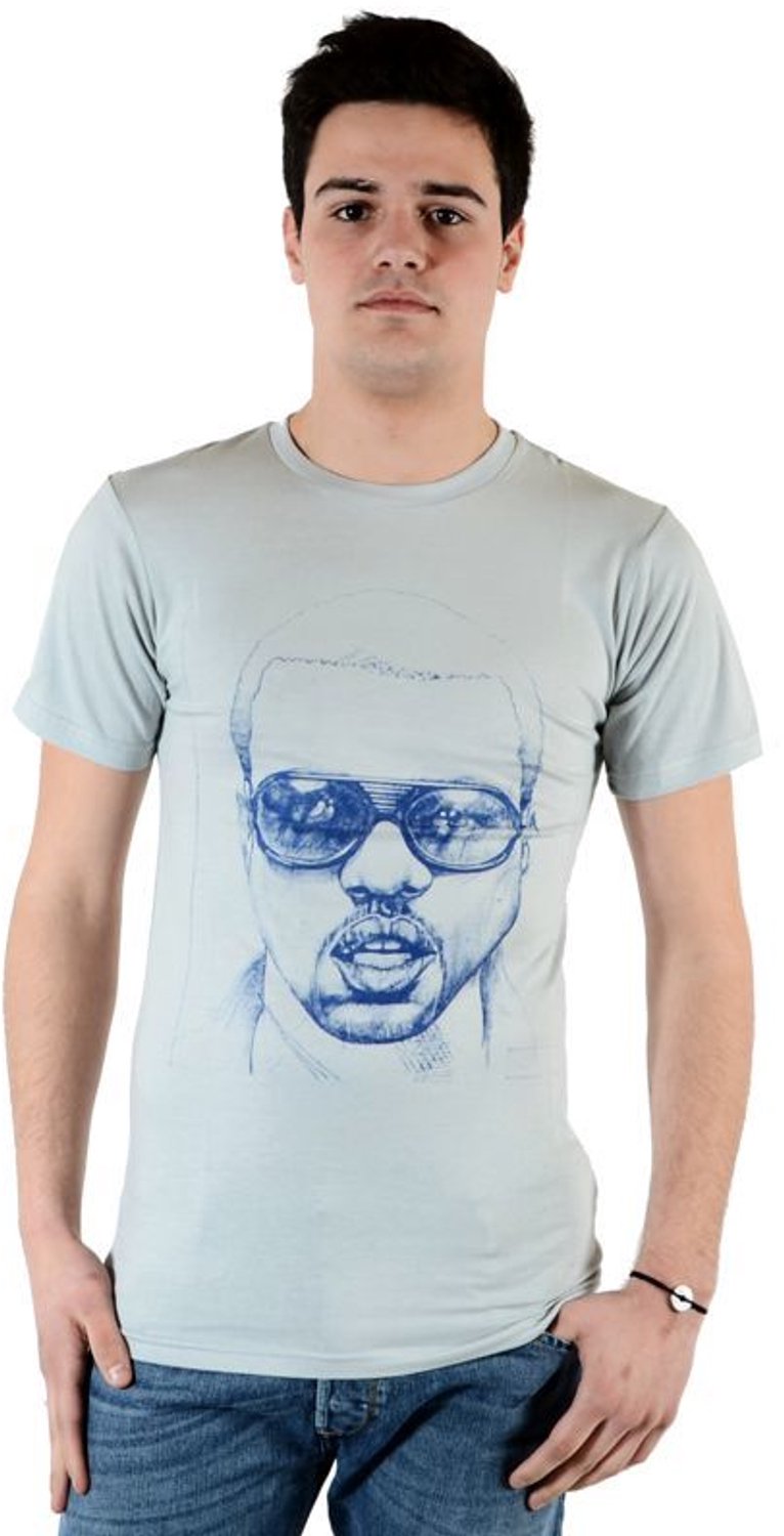 Kane T-shirt Kanye West zilvergrijs