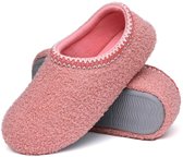 Olanly - Dames Pantoffels - Slippers - Warme pantoffels - Comfeet - Anti-slip -Roze - 39 - Geschikt voor een voetlengte van 23.6cm