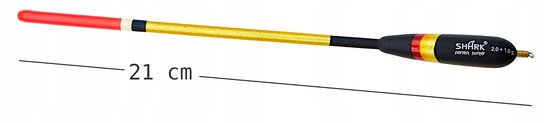 Shark Waggler Dobbel Gewicht Dobber 2.0+1.0g 21cm Balsa Visserij — afbeelding 2