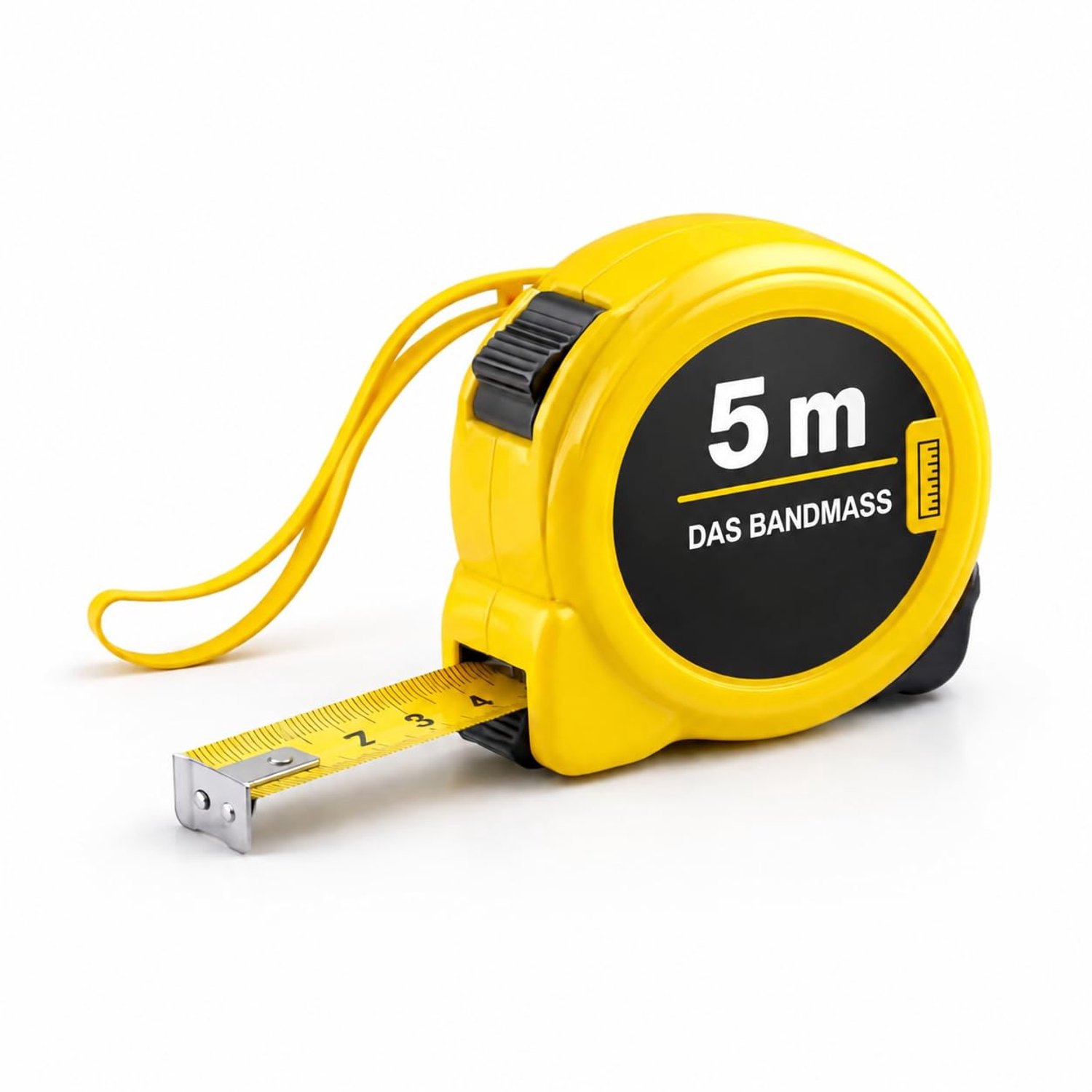 Measure Tape Bandmaat 5 meter met houder - robuust meetlint en bandmaat voor nauwkeurig meten met vergrendeling - rolmeetlint & meetlint met oprolsysteem (5 meter)