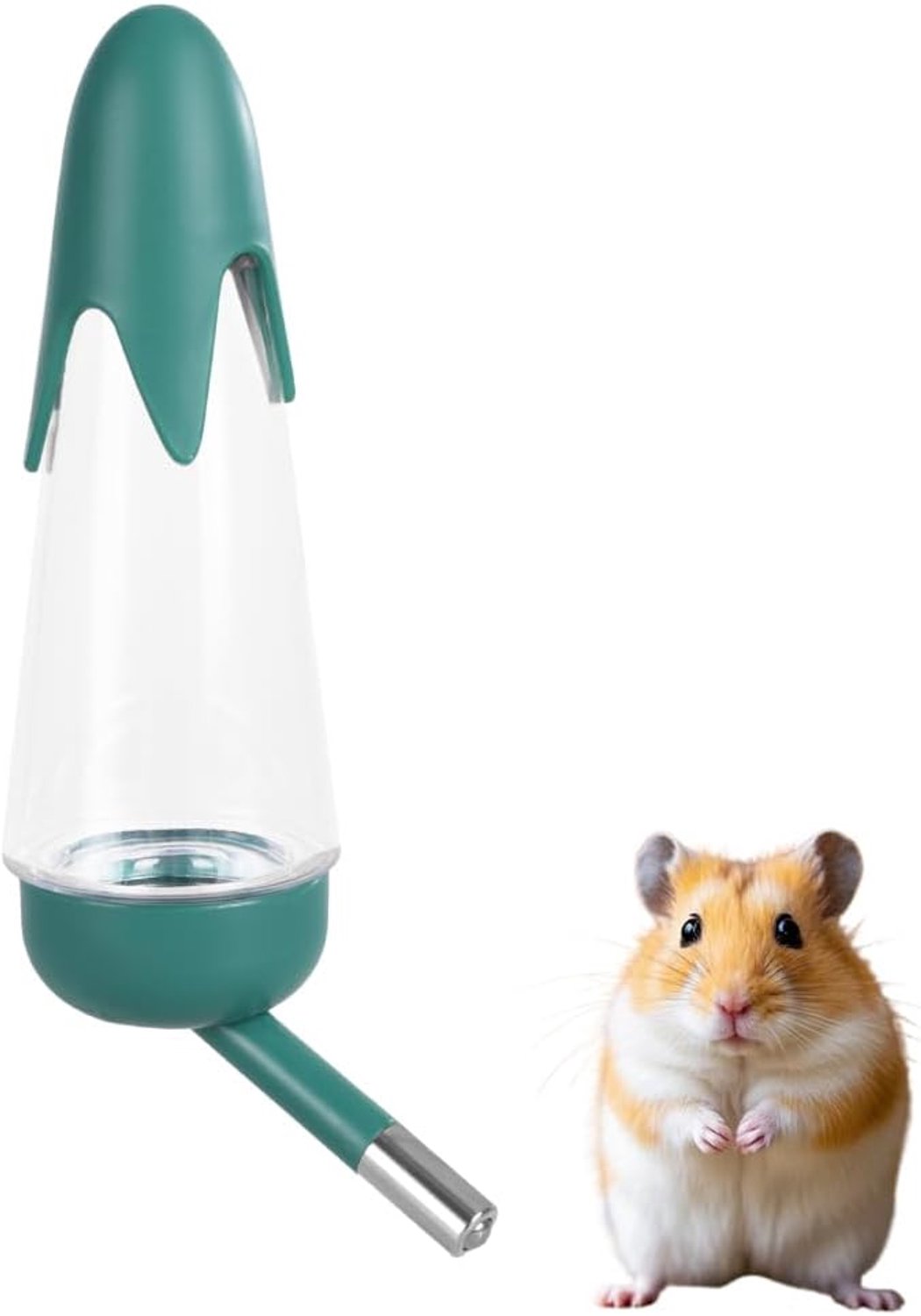 SnelShoppen - 125 ml Waterfles voor Kleine Dieren, Lekvrij en Druppelvrij, Geschikt voor Cavia's, Chinchilla's, Vogels, Hamsters en Konijnen, RVS, Ide