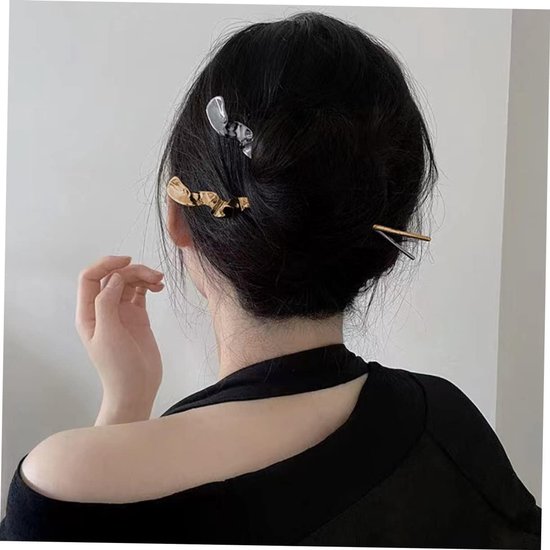 2stuks Geometrische Metalen Haarspelden Van Vintage Haaraccessoires Voor Vrouwen Geschikt Voor Lange Haarstijlen Elegante Charmante Haarjuwelen Voor Diverse Gelegenheden — afbeelding 4