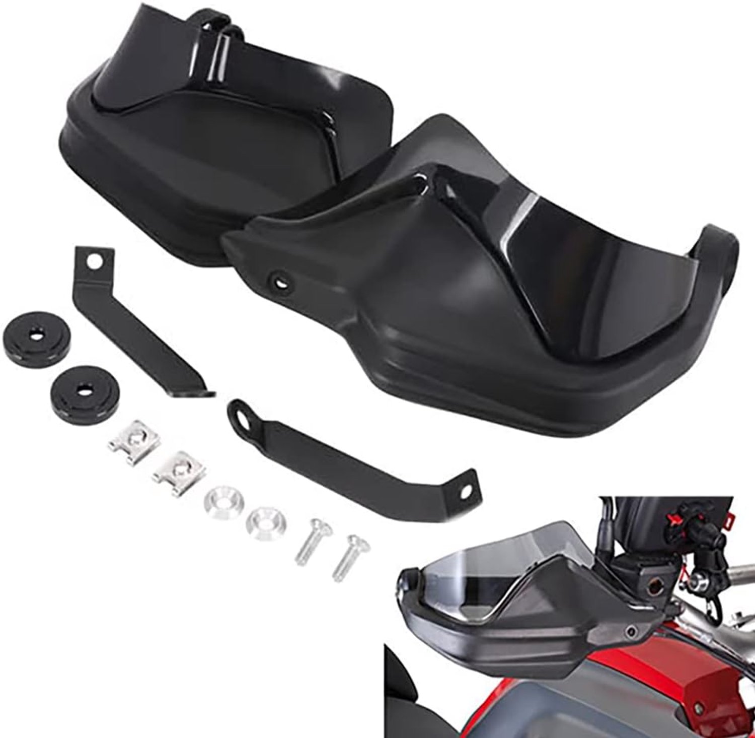 Anxin Handkappen voor motor, handbeschermers, ABS-kunststof, met zwarte windschermdeflectors, voor NC700X 750X CB650F CTX700 2014-2018