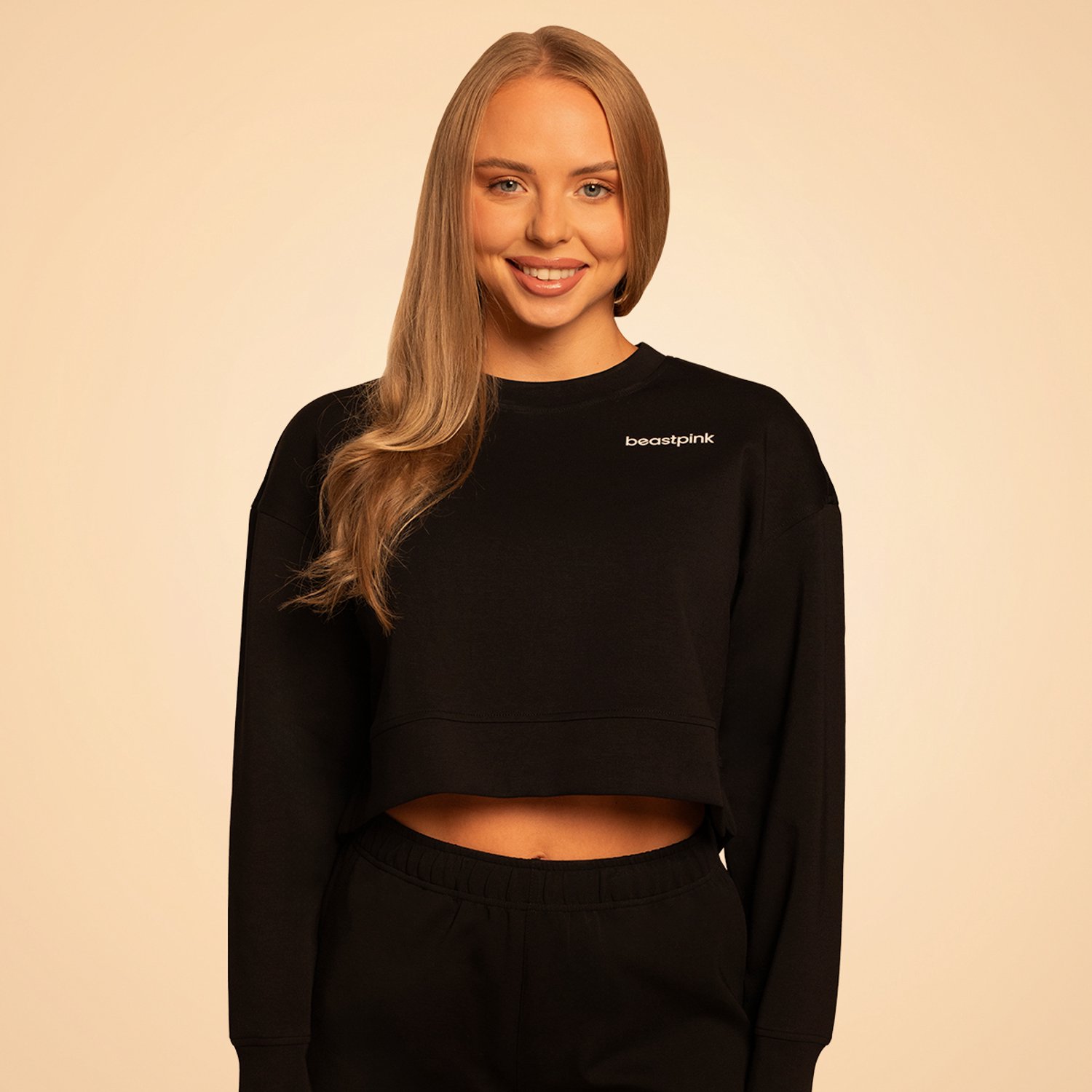 GymBeam Damessweatshirt Grace Zwart BeastPink M
