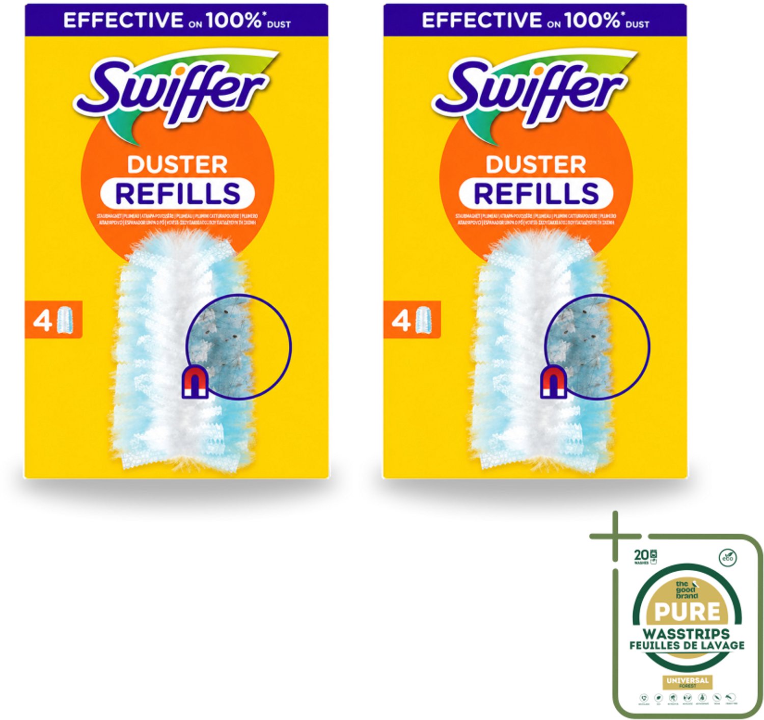 2 x Swiffer - Duster – Voor Stofwisser – 4 navullingen - Wasstrips - Stofwisser Navulling - Stofwisser - Stofwisser Voor Honden - Stofwisser Voor Meubels - Stofwisser Voor Radiatoren