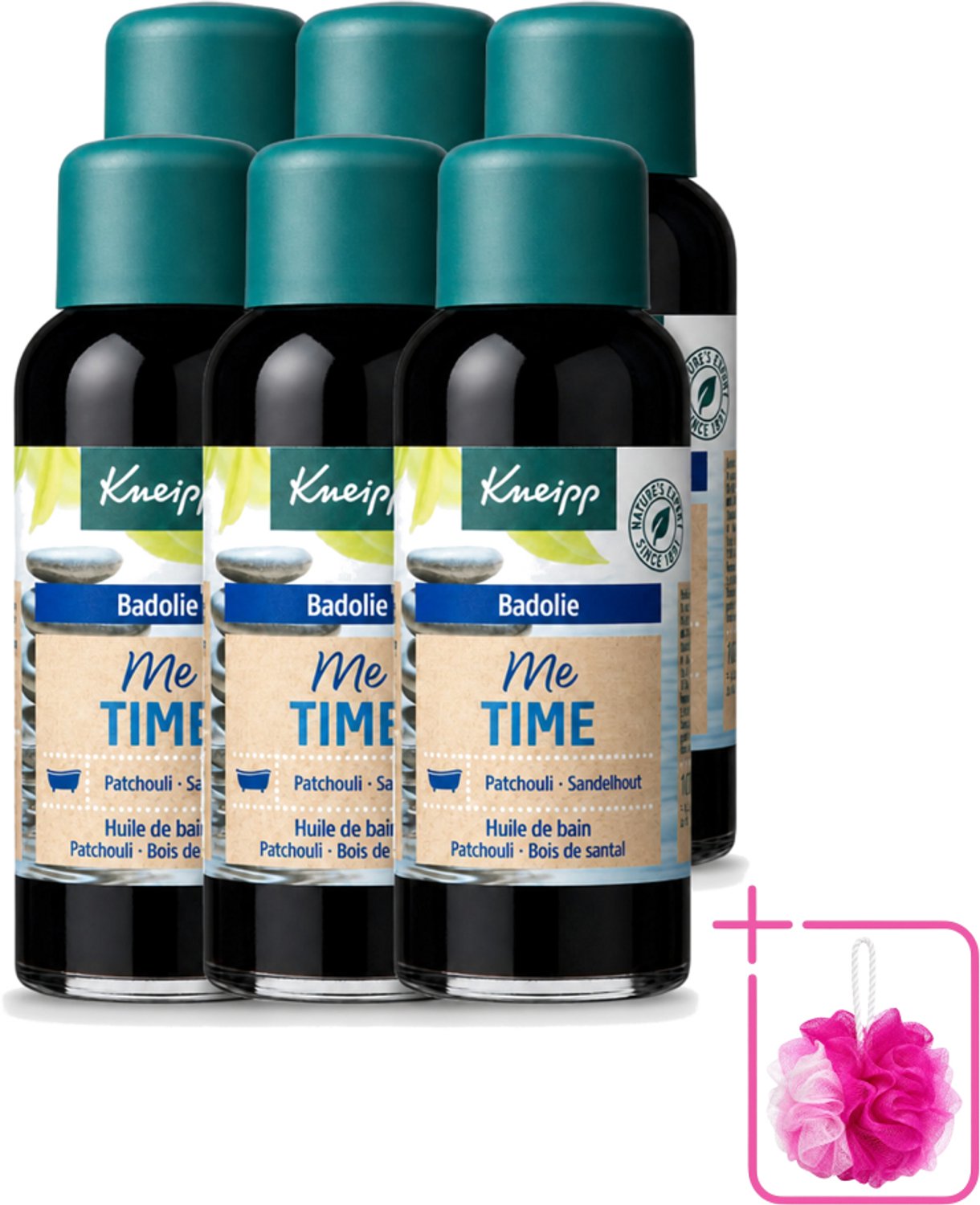 6 x Kneipp - Badolie - Me-Time - Patchouli & Sandelhout - 100 ml - Bulkverpakking - Badolie - Douchemop - Ontspanning