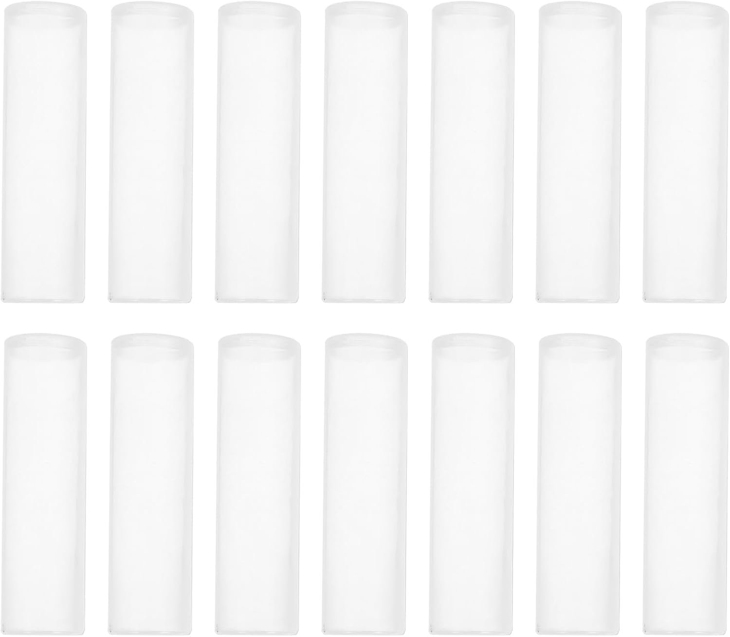 Happyyami 20 stuks muntenopslagbuizen: doorzichtige plastic muntenhouders, mini ronde schijfcontainer en organizer met deksel voor verzamelbenodigdheden en bankrollen