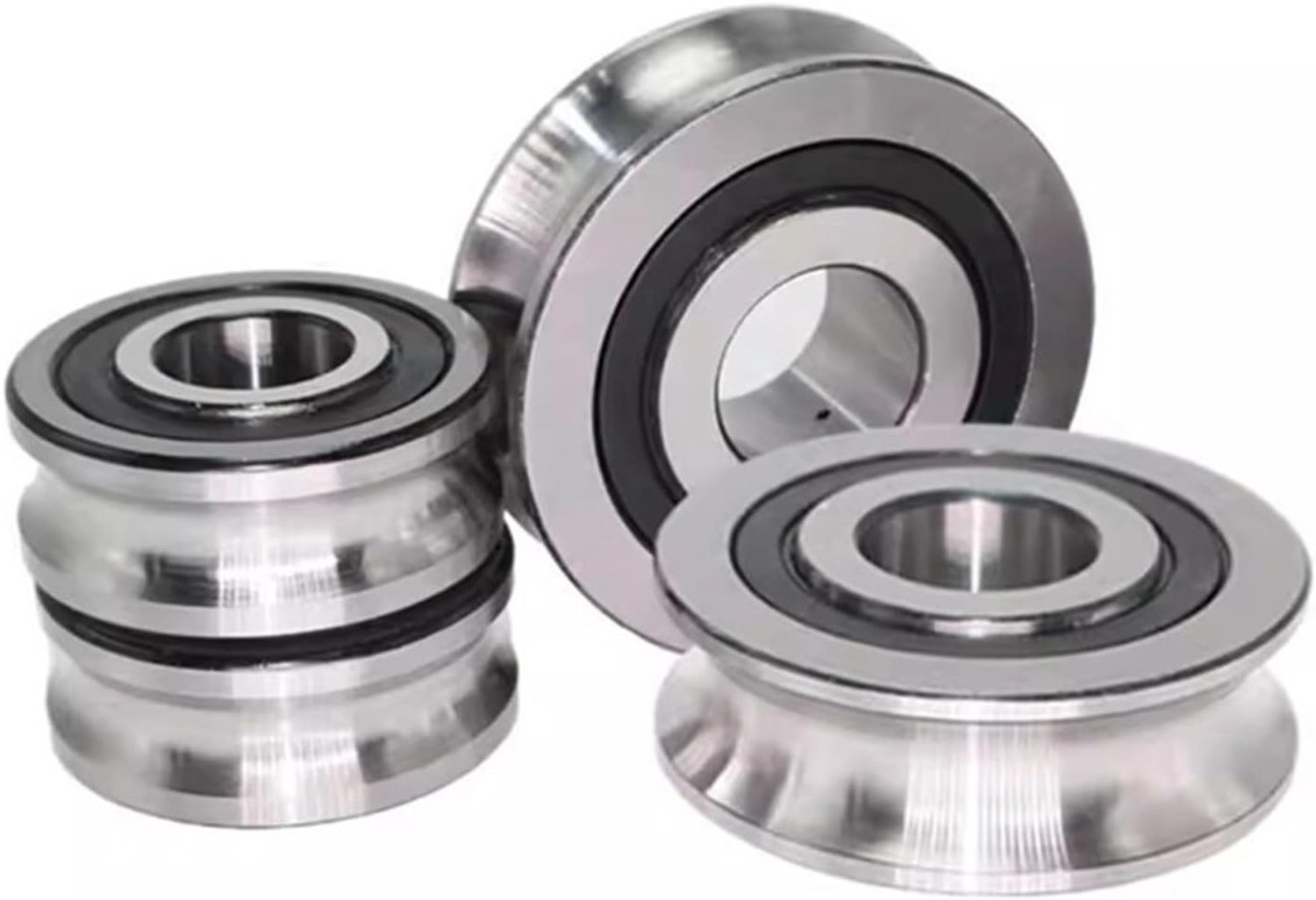 Set van 10 gemengde stijlkatrollen met keellager V 6203 15 x 35 x 11 mm, U-keeltype (V6203-3-1)