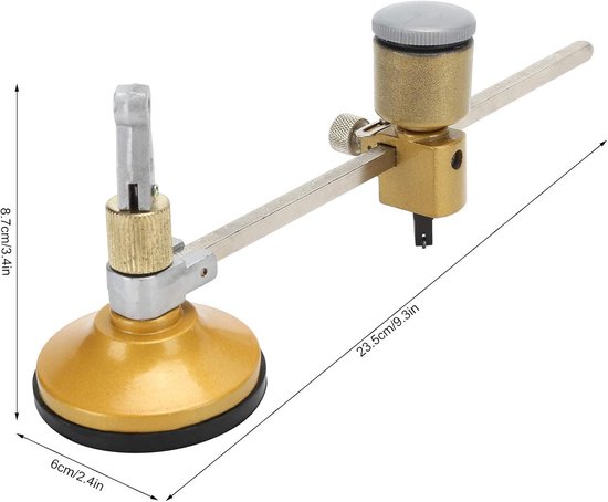 lyrlody Glas Cirkelsnijder 400mm Verstelbaar voor 2-10mm Glas — afbeelding 2