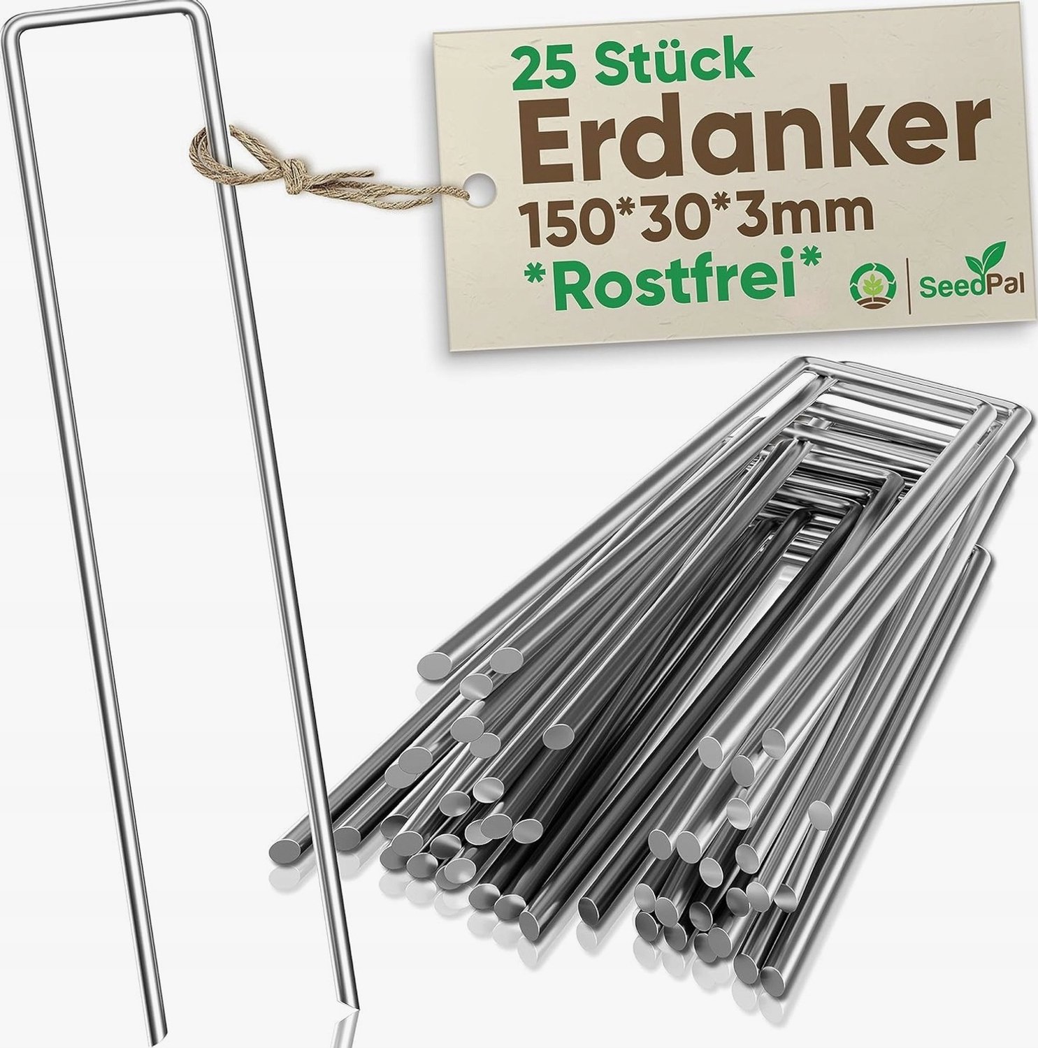 25x Verzinkte Grondpennen 150mm - Stevige Tuin- en Campingharingen