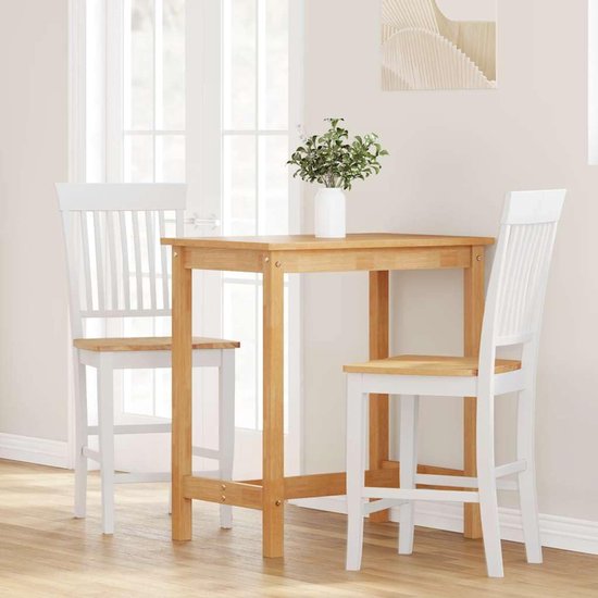 2 stuks barkrukken, wit, massief hout, rubberen boom met rugleuning, ergonomisch design voor eetkamer en woonkamer, duurzame stabiele kruk, natuurlijk materiaal — afbeelding 3
