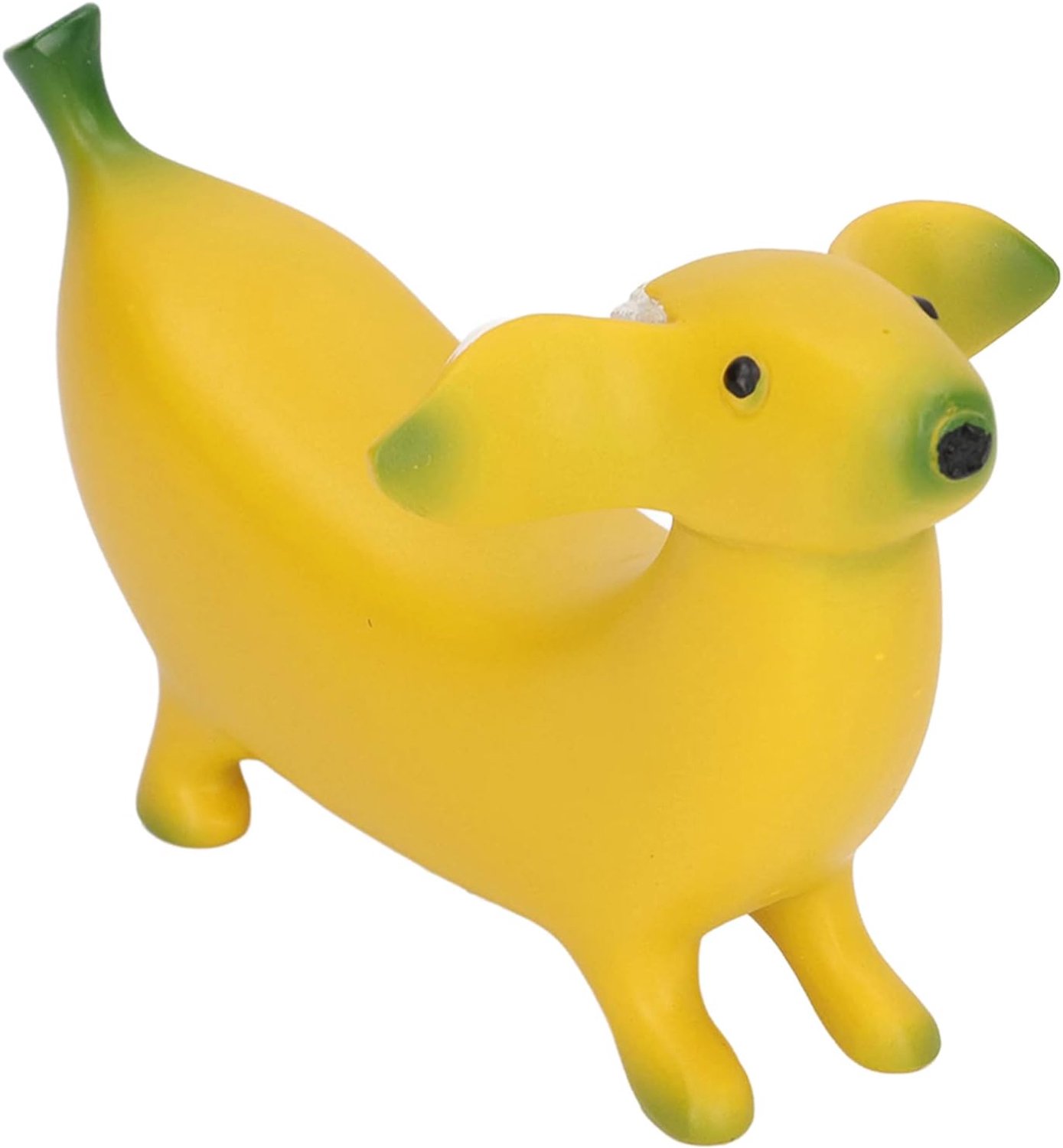 Srliya Banaan Hond Hars Sculptuur Grappige Mooie Lichtgewicht Banaan Hond Kunst Decoratie voor Thuis Kantoor Tuin (M)