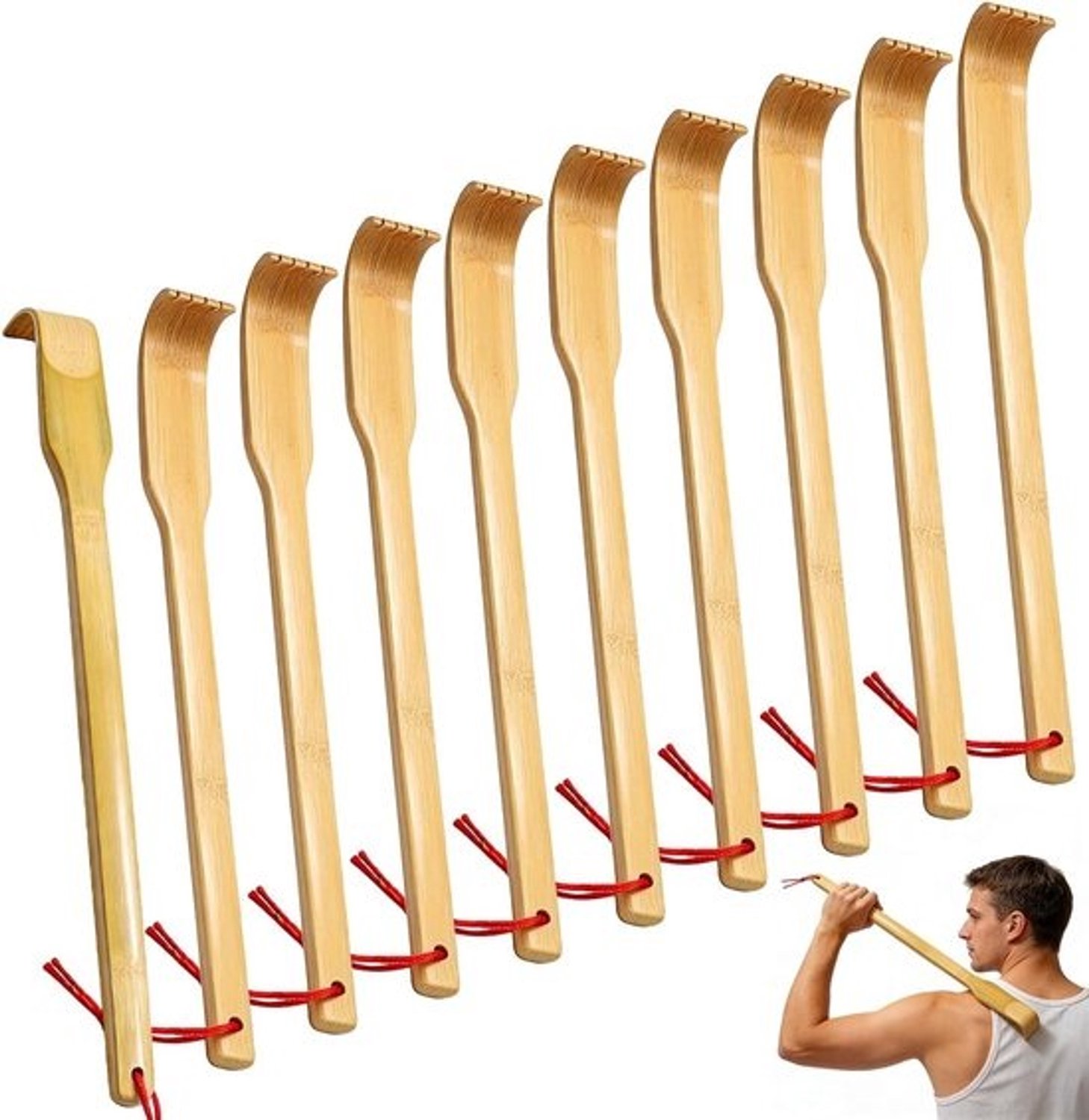 Houten Krabbers - Set met krabhanden - Ontspanning en verlichting - Ergonomische handgreep - 10 Stuks - Natuurlijk hout