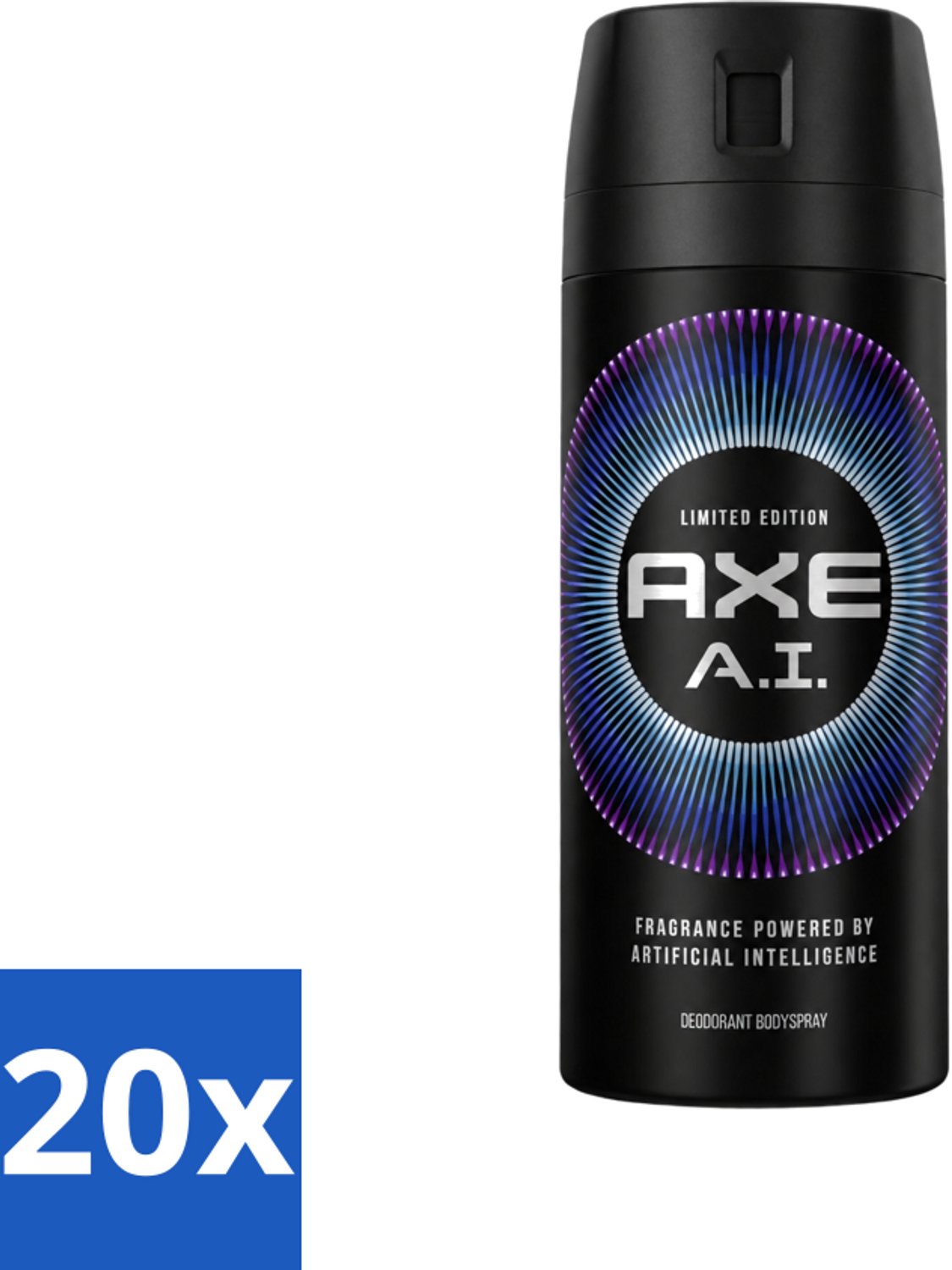 20 x Axe - Limited Edition - Deodorant Bodyspray - A.I. - 150 ml - Voordeelverpakking - 20 stuks