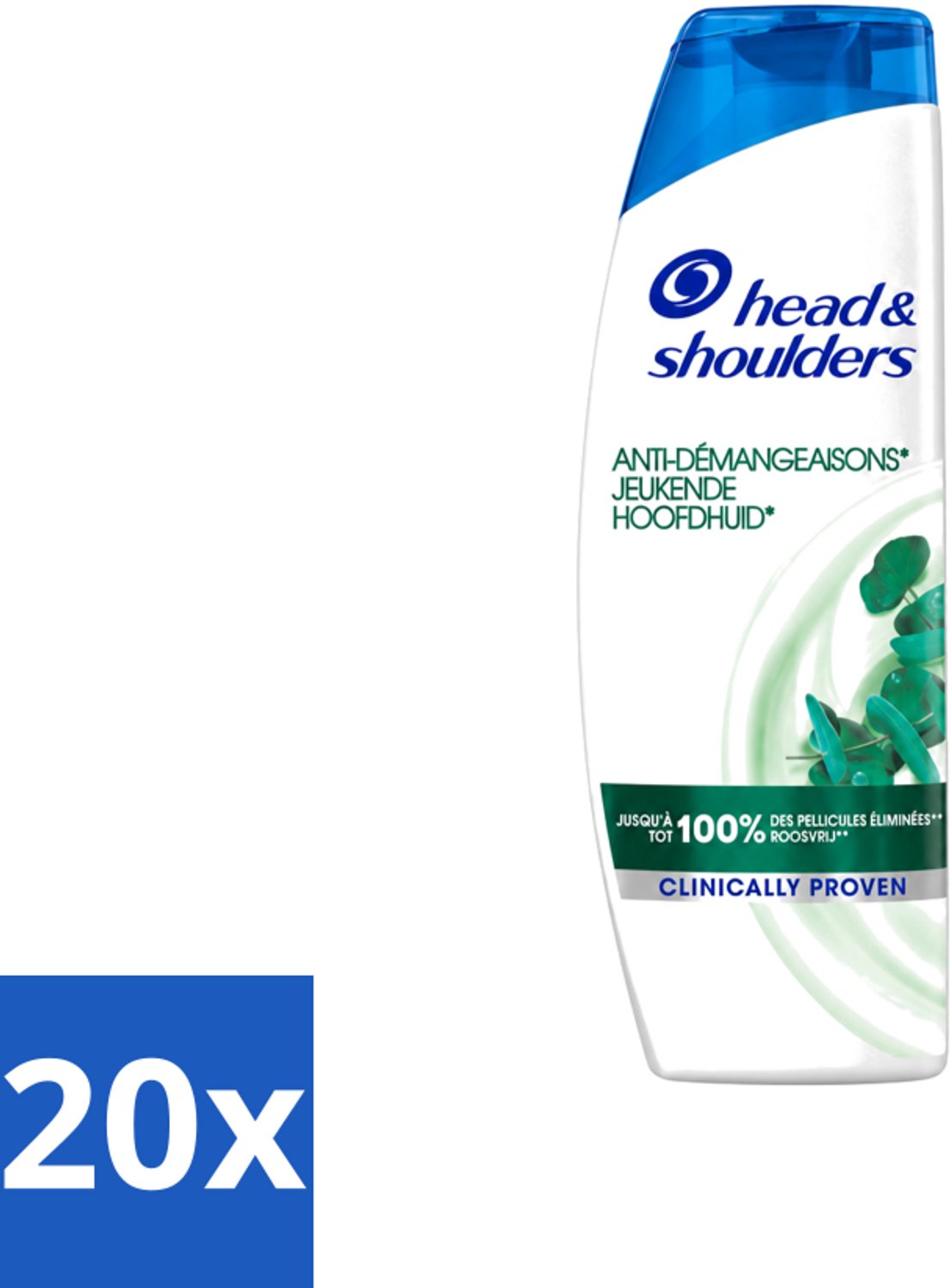 20 x Head & Shoulders - Anti-Roos Shampoo - Jeukende Hoofdhuid - 285 ml - Voordeelverpakking - 20 stuks