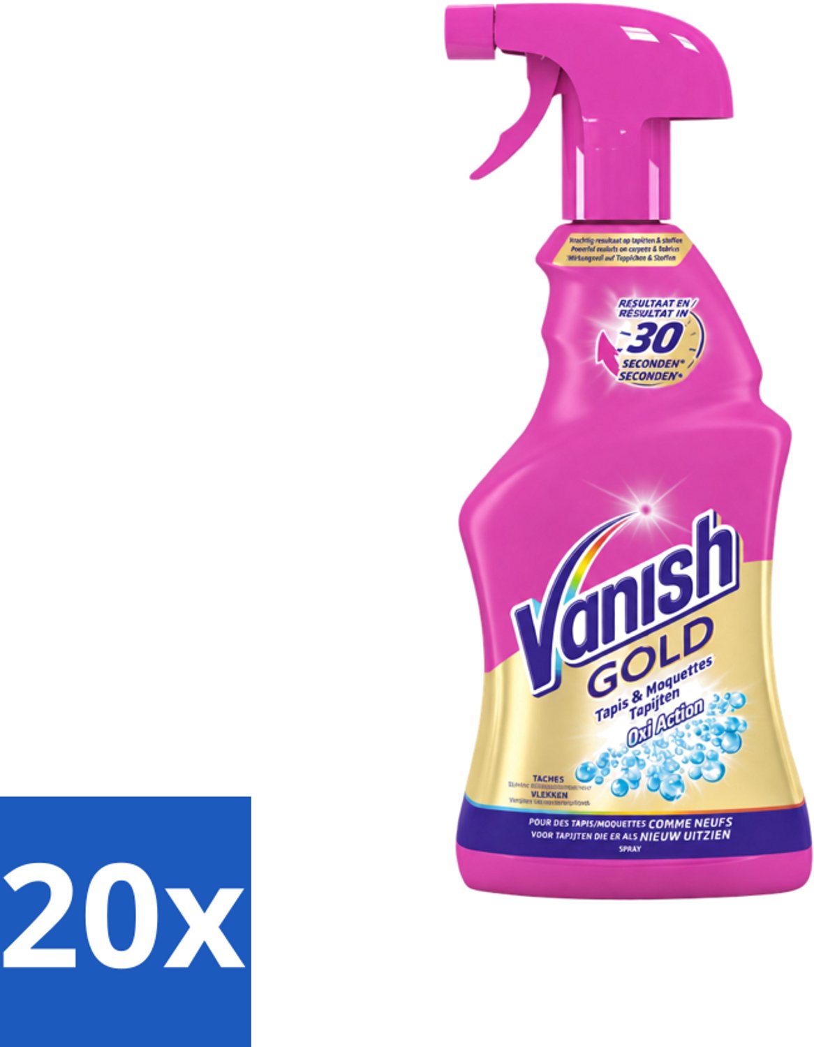 20 x Vanish Oxi Action Gold - Vlekkenverwijderaar Spray - Tapijtreiniger - 500 ml - Voordeelverpakking - 20 stuks