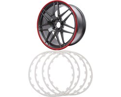 Velgbeschermers - Bescherming van de velgrand - Velgen afschermen - Nylon materiaal - 22 inch - Wit