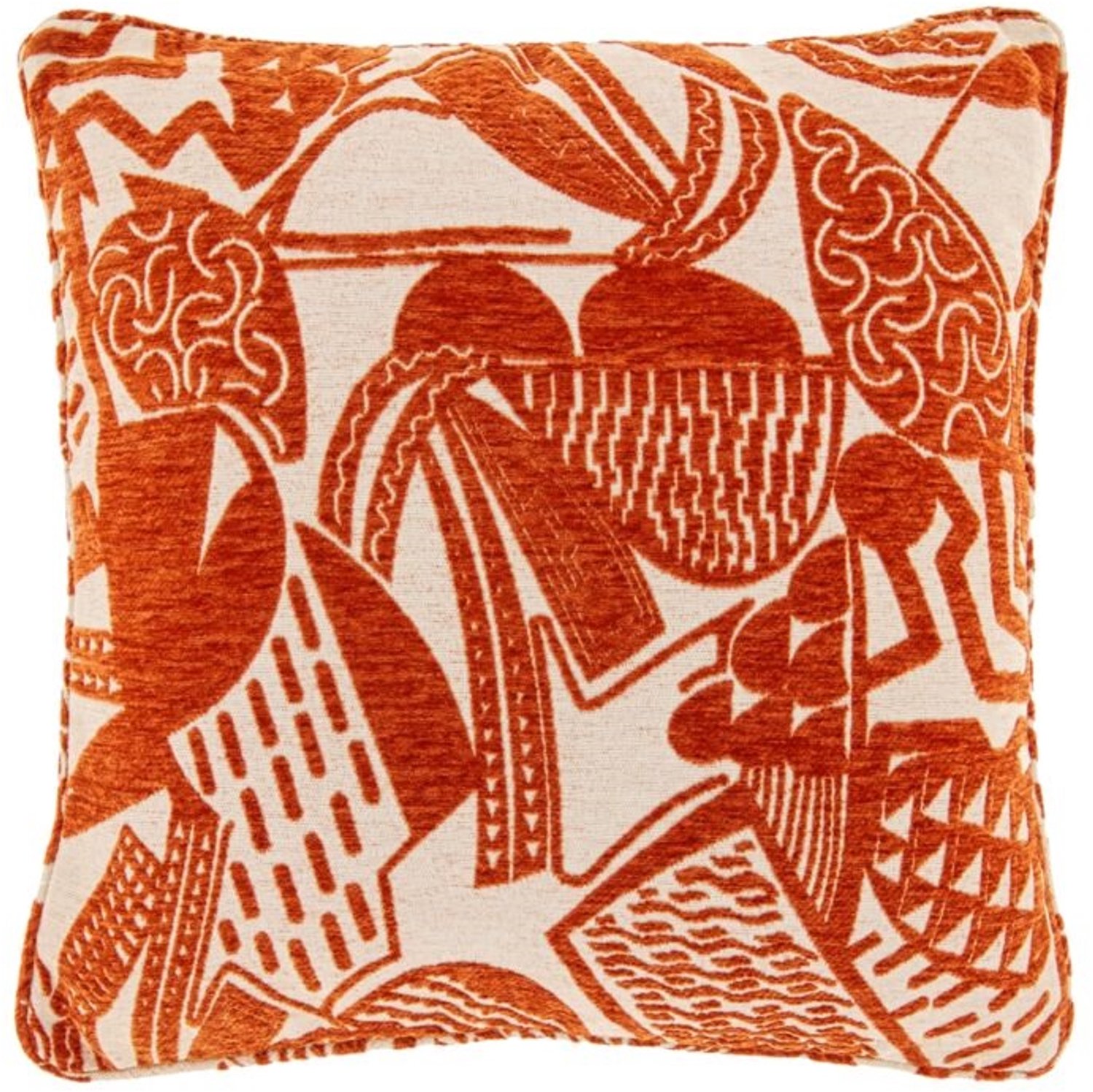 Unique Living Sierkussen Indy - orange flame - 45x45cm Oranje