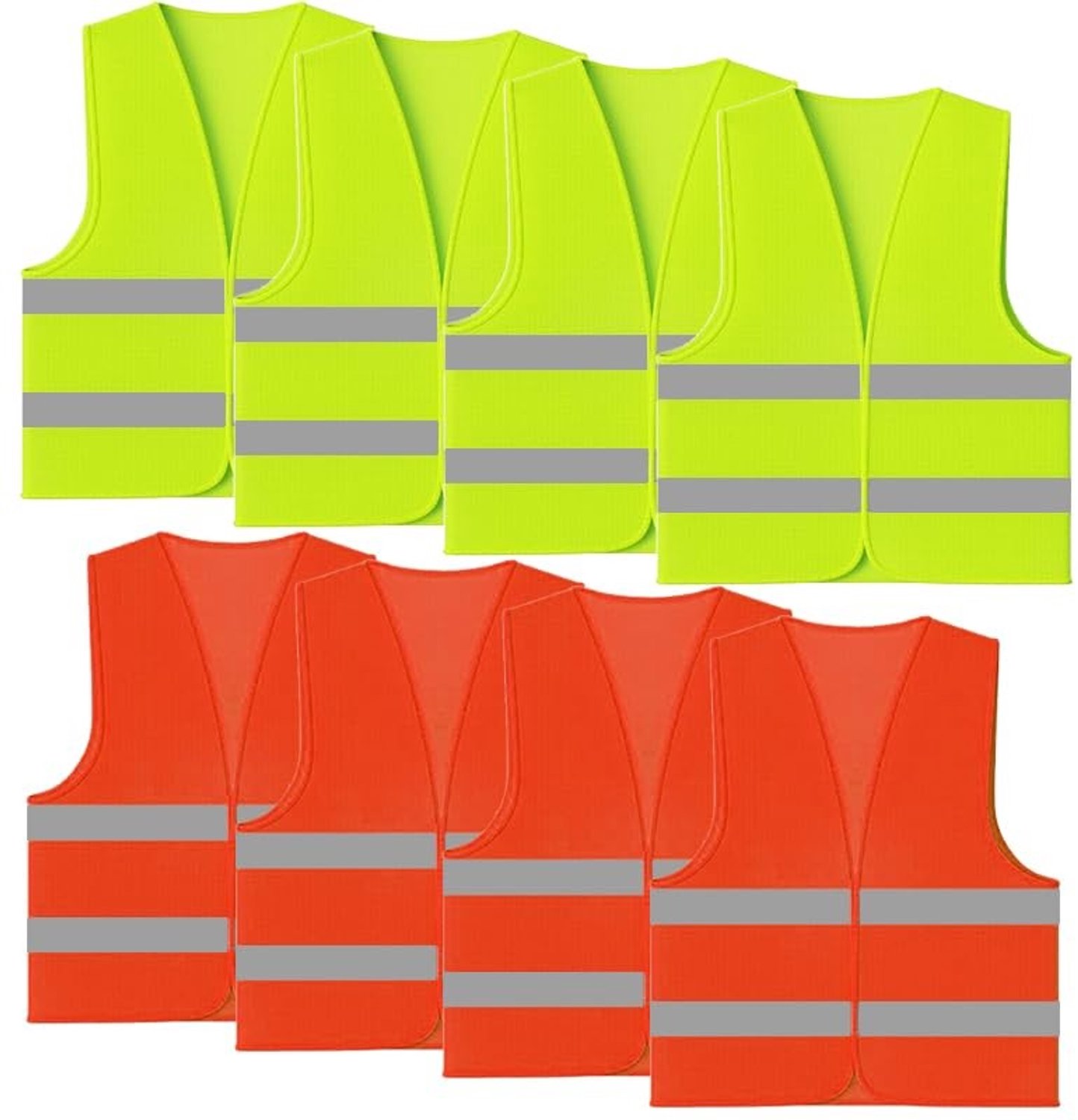 Set van 8 Reflecterende Veiligheidsvesten voor Kinderen