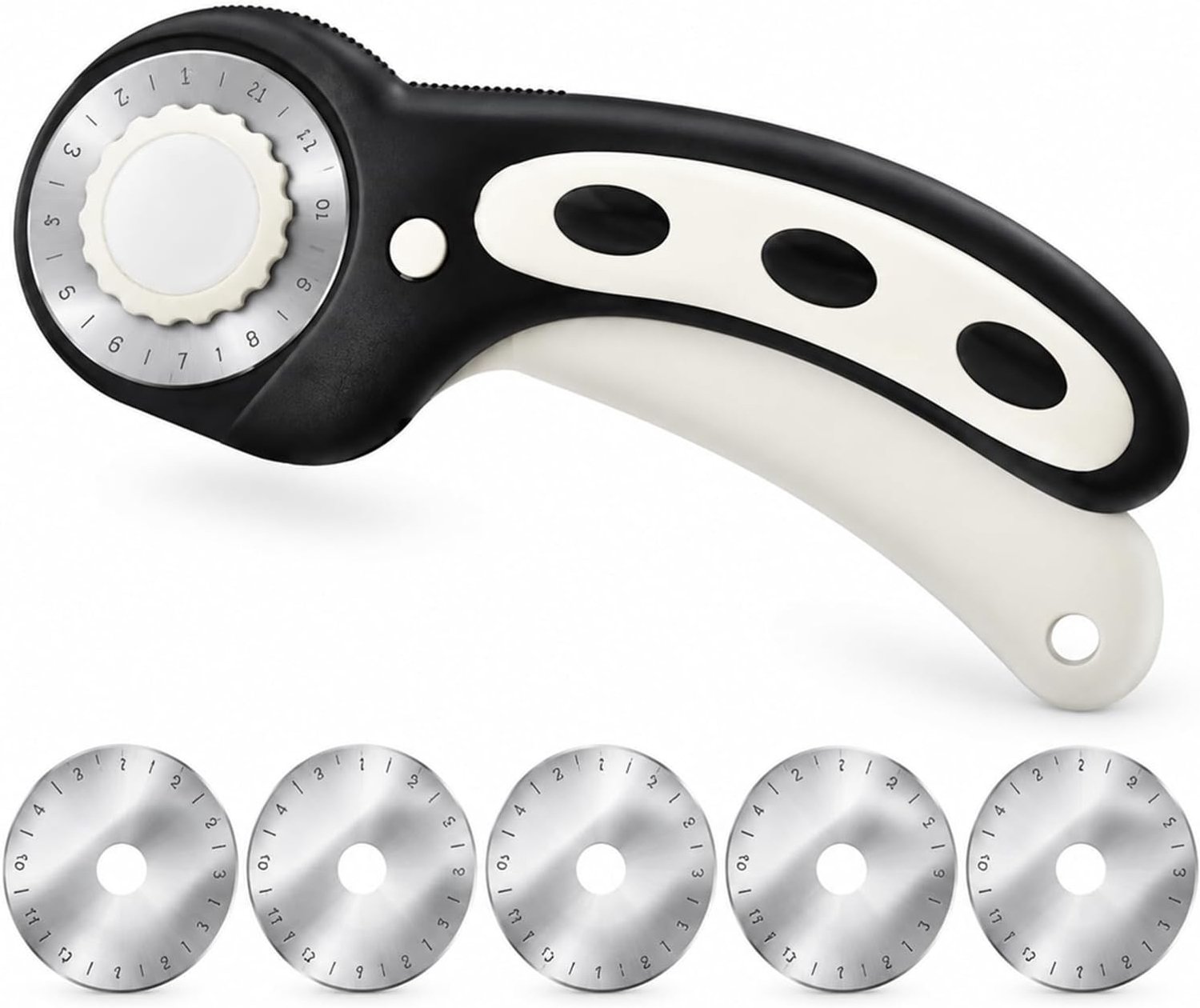 Rotary Cutter voor het Snijden van Papier, Stof en Leer met Vijf Reservebladen en Ergonomisch Ontwerp