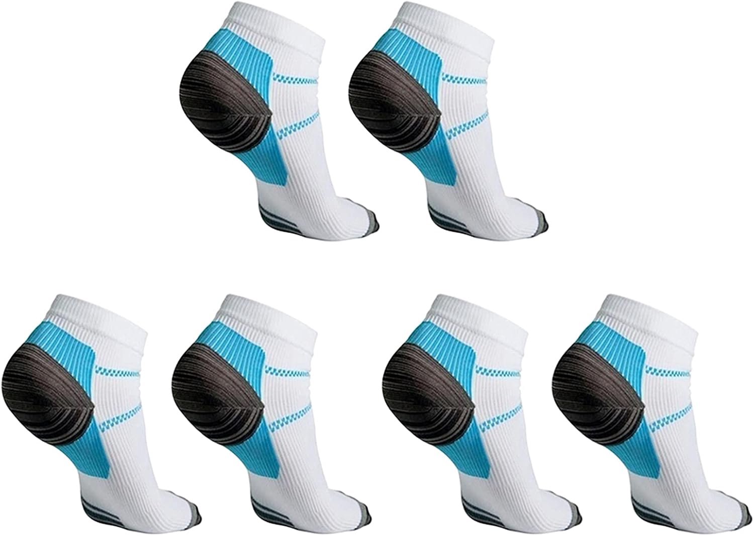 Sokken, verpakking van 3 stuks, voetverzorging, compressiekousen, loopsokken, voor dames en heren, verlichten pijn, ondersteunen hiel, voetboog en enkels