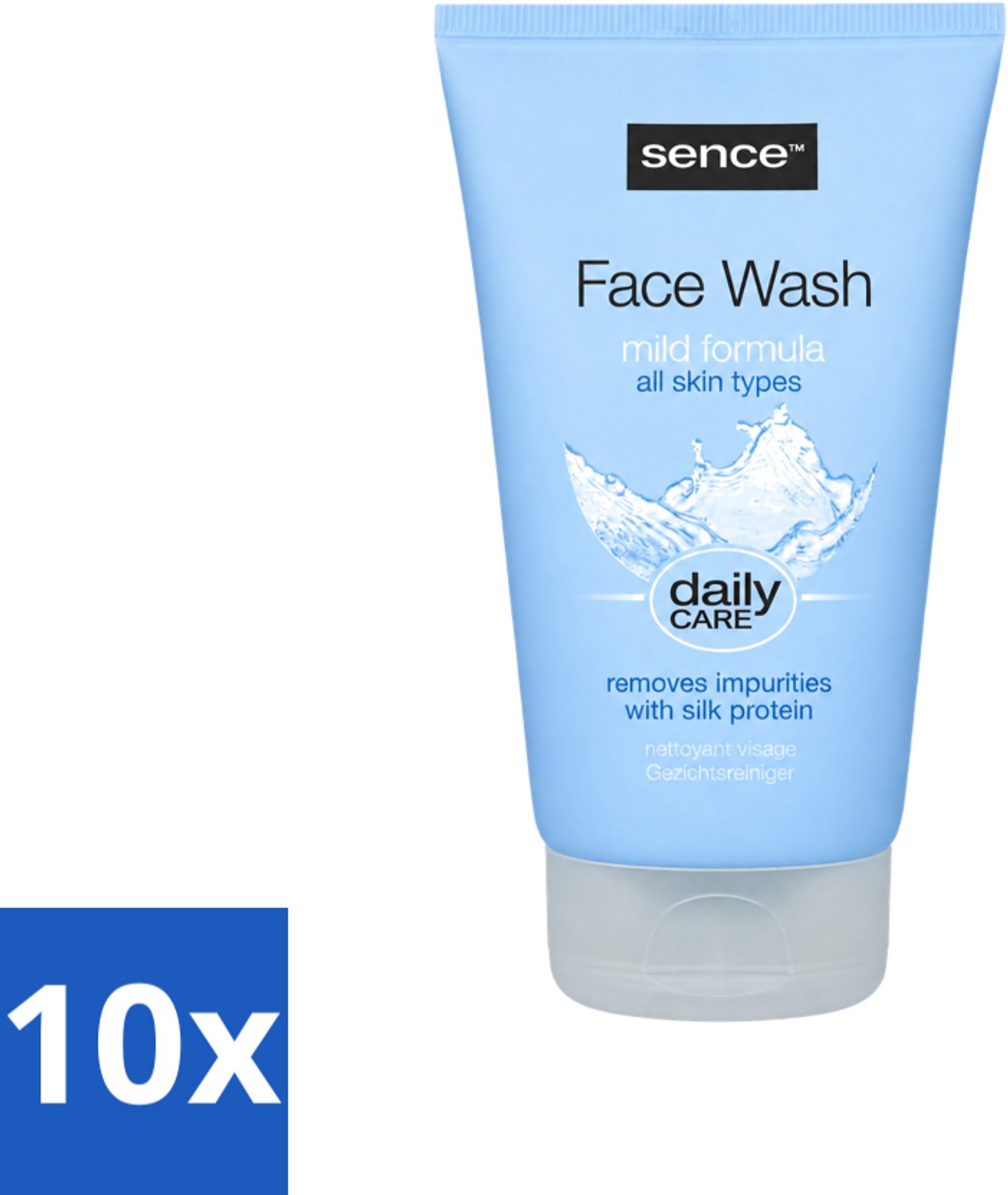 10 x Sence - Alle Huidtypes - Face Wash - Verfrissend - 150 ml - Voordeelverpakking - 10 stuks