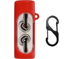 Siliconen hoes - voor Nothing Ear (stick) - Ultradun, zacht en slim-fit - met valbeveiliging - Rood
