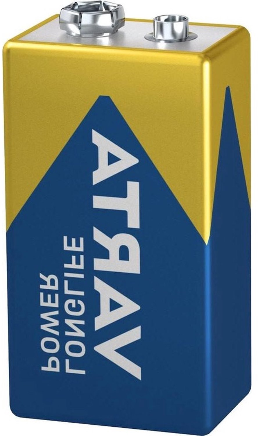9V batterij - E-Block alkaline - Voor apparaten - Betrouwbare energie - 1 stuk - Blauw zilver