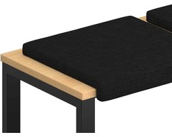 4 stuks, stof, zwart, diepte 35 cm