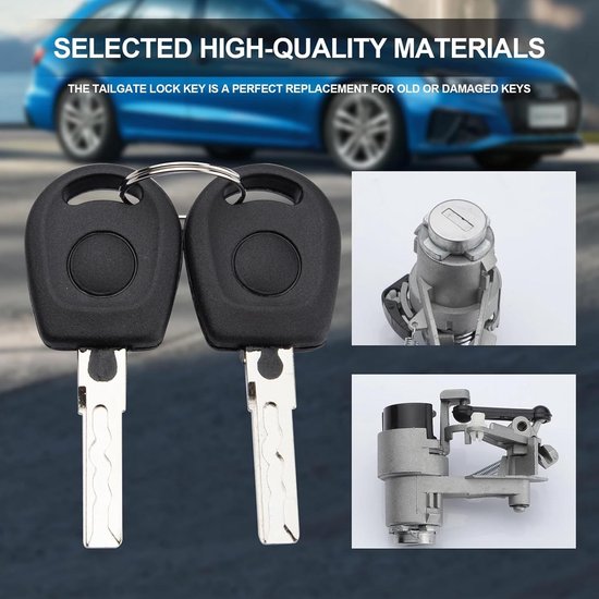 Achterklepslot met 2 sleutels - Vervanging voor Golf IV/Lupo/Arosa - OEM-onderdeel 1J6827297G - Kofferbak slot - Schokbestendig ontwerp - Geschikt voor 1997-2004 - Kofferbakslot — afbeelding 3