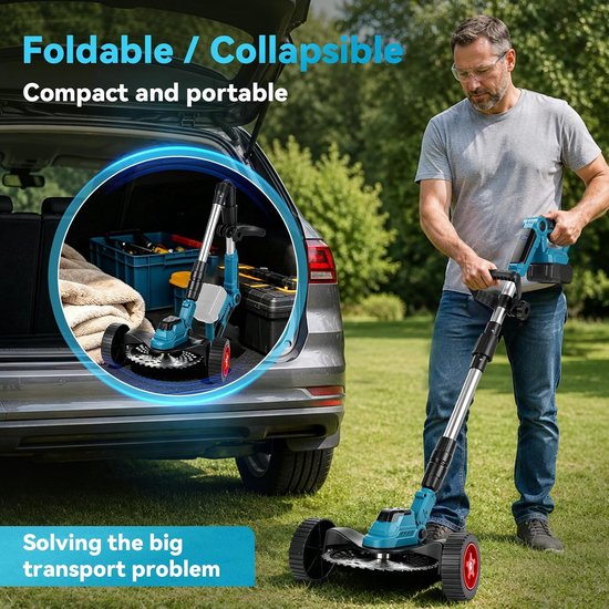 Bosmaaier, draadloos, compatibel met Makita 18 V — afbeelding 3