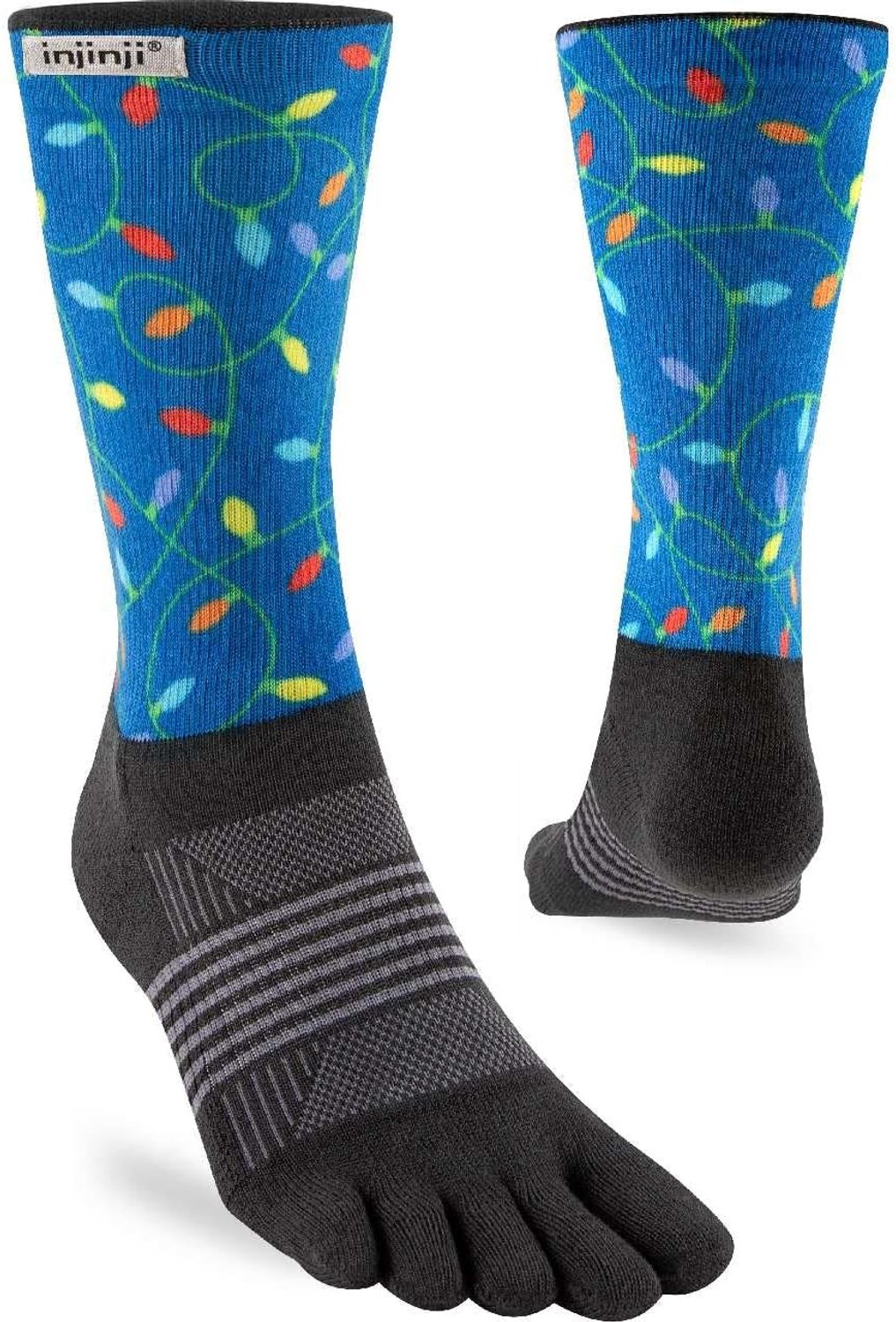 Injinji Dames Trail Midweight Crew Sokken Spectrum Lights Multikleur